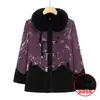 Roupa de Inverno da Vovó, Roupa Completa de Pelo para Meia-Idade e Idosos, Blusa Quente da Mãe, Jaqueta de Algodão Grossa com Forro de Fleece para Idosos