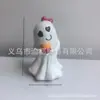 Novo produto transfronteiriço: Enfeite de fantasma fofo de Halloween, artesanato em resina, fantasma segurando doce, enfeite de decoração para casa