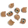 Nuevas Cuentas de Cabeza de Gato con Ojos Grandes Dibujados Aterciopeladas para Cadena de Teléfono Móvil DIY Llavero Accesorios de Joyería Cuentas Sueltas Venta al por Mayor