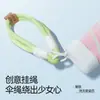 Mini Paraguas de Bolsillo 50% de Descuento Diseño Creativo con Correa de Mano Paraguas Plano Portátil con Bloqueo de Color Protección Solar Paraguas de Doble Uso para Lluvia y Sol