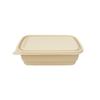 Caja de Embalaje Comercial al por Mayor para Alimentos Apta para Microondas Fabricante Almidón de Maíz Degradable Caja Cuadrada Comida Ligera para Llevar