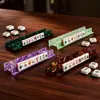 Mahjong Americano Acrílico Personalizado Transfronteiriço Entretenimento Doméstico Mahjong Americano Multicamadas Peças de Mahjong Conjunto de Mahjong para Presente de Feriado