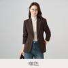 2025 Novo Outono e Inverno Jaqueta de Colarinho de Terno Pequeno de Manga Comprida Terno Pequeno Profissional Feminino Roupas de Trabalho Casuais Moda