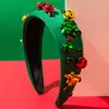 Diadema He Ming Diadema de Navidad Estilo Nuevo Color Sólido Incrustada con Pedrería Accesorios de Copo de Nieve y Campana Diadema Ancha Pinza para el Cabello de Festival Accesorios para el Cabello