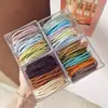 Estilo Coreano Caja Colorida Cuerda Básica para el Cabello Cuerda para el Cabello Elegante Morandi Anillo de Toalla de Cabello Colorido Banda de Goma Cuerda para el Cabello