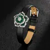 Joyería Set de Joyería Collar Anillo Pulsera Joyería Diseño de Camelia Esmeralda Moda para Mujer Gama Alta Venta al por Mayor