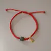 Colgante Corazón de Jade Hetian Pulsera Trenzada de Hilo Rojo Regalo Pareja Padre-Hijo Joyería Conmemorativa del Zodiaco