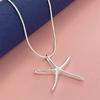 Colar feminino estilo estrela do mar tridimensional, novo estilo, design simples e requintado, moda diária, combinando com corrente de clavícula de alta qualidade