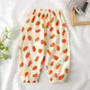 Calça Anti-Mosquito de Algodão Nova de Verão para Crianças Meninos e Meninas, Calça Lanterna Casual Solta Fina, Venda Direta de Peça Única