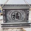 Escultura de pedra parede de sombra rural chinês pátio porta parede tela de mármore bluestone branco mármore pintura mural