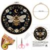 Nuevo Paquete de Material DIY Bordado Europeo Original Luna Dorada Abeja Flor Bordado Inglés Exportación Transfronteriza