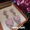Joias Pombo-de-Moçambique Ovo Flor de Gelo Gema Pingente Colar Banquete Alta Dação Princesa Flor de Pó Brincos