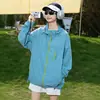 Transmissão ao vivo exclusiva: Roupa de proteção solar de verão para casal, UPF50+, leve, respirável, proteção UV, jaqueta masculina