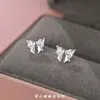 Pendientes de Corazón con Lazo de Plata de Ley S925 para Mujer, Diseño de Nicho, Pendientes Exquisitos, Joyería para Orejas con Circonita, No Necesitas Quitártelos después de Perforar