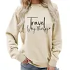 Comércio Exterior Suprimento Transfronteiriço Viagem É Minha Terapia Moletom Feminino com Gola Redonda Estampado Tamanho Europeu Casual Caimento Solto