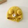 Nuevo Gorro Lindo para Bebé de Otoño e Invierno Estilo Coreano Cálido y a Prueba de Frío Gorro con Protección para las Orejas Suave para Bebé Doble Bola Suave y Ceroso Gorro de Oso