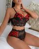 Nuevo conjunto de mujer con tirantes bordados de encaje de alta calidad