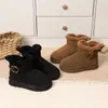 Botas de Nieve para Niños Niñas 2026 Nuevas de Invierno Integradas de Cuero y Piel Zapatos de Algodón para Nieve Niños Bebés Botines Antideslizantes Niñas
