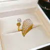 Alas de Ángel~Anillo Abierto de Ala de Circonita Brillante, Anillo Exquisito de Lujo Ligero de Gama Alta para Dedo Índice, Anillo Versátil para Mujeres