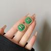 Pendientes Cuadrados Casuales y de Lujo con Incrustaciones de Diamantes en Plata de Ley 925 para Mujer, Pendientes Asimétricos Estilo Nuevo 2025