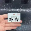Brincos Fofos de Gato e Cachorro para Outono e Inverno para Mulheres Agulha de Prata S925 Moda Versátil Galvanoplastia Ecológica Acessórios Atacado Yiwu