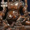 Yuan Hui Xizang Buda artigos de adoração ornamentos de Buda cobre artesanal Nepal 7 polegadas Deus da Riqueza Amarelo Xizang Buda Bala