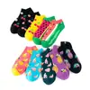 2026 Calcetines Nuevos para Hombre Primavera y Verano Delgados con Estampado de Frutas Calcetines Tobilleros Calcetines Bajos de Moda para Mujer Calcetines Absorbentes de Sudor Transfronterizos de Amazon