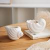 Yubinghua Fosco Personalizado Estilo Ins Simples Escandinavo Concha Copo Vela Aromática de Natal Sala de Estar Castiçais Ornamentos