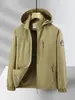 23516 # Jaqueta Masculina Primavera e Outono 2024 Nova Casual Tamanho Grande Top com Capuz Jaqueta Corta-vento e Impermeável Jaqueta Estilo Especial
