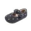 Zapatos de Algodón para Niñas con Lunares Franceses 2026 Nuevo Estilo Otoño/Invierno Zapatos Birkenstock Engrosados de Felpa Zapatos Versátiles y Cálidos