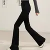Pantalones de Campana Anchos de Moda para Mujer, Novedad Otoño 2026 Cintura Alta Adelgazantes Casuales Negros Fluidos de Campana para Mujeres Altas