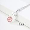 Colgante de cristal natural hexagonal de doble punta, colgante de ágata energética de bala, doble cadena plateada, collar al por mayor
