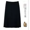 Falda de Traje Wzxsk para Mujer Primavera y Verano 2026 Estilo Nuevo Longitud Media Cintura Alta Adelgazante Elegante Hendidura Ceñida a la Cadera Falda