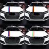 Pegatinas para capó, techo y carrocería de coche, con diseño de bandera de flores de tres colores, que cambian de color, Francia y Alemania, D350