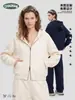 Ropa para Hombre Ckx 26 Nueva Sudadera Retro Estilo Americano Otoño e Invierno con Forro de Felpa, Engrosada y Cálida, Chaqueta con Cremallera, Sudadera Holgada para Hombre.