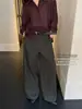 Su Xinlan/YOUMO Moda de Principios de Otoño Estilo Minimalista de Moda Pantalones Casuales Versátiles Adelgazantes de Pierna Ancha 1735 (con cinturón)