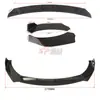 DTOUCH universal para coche genuino ajustable combinación pala frontal grande universal para coche fibra de carbono brillante de tres etapas labio frontal de pala frontal