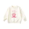Sudadera Nueva de Manga Larga con Estampado de Dibujos Animados Primavera y Otoño 2026 para Niñas, Elegante Top Coreano de Cuello Redondo para Niños