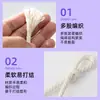 Corda de algodão fina feita sob medida do fabricante, corda trançada artesanal off-white para atacado para tapeçarias DIY, decorações de bolsas e cordão de algodão