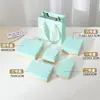 Elegante caja de joyería tipo cajón para pendientes, collares, pulseras y accesorios, caja de regalo de papel para joyería, disponible en pequeñas cantidades
