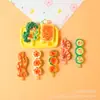 Miniatura de Comida Simulação Brinquedos Resina Picolés Churrasco Espetinhos de Legumes Cola de Creme Acessórios DIY Adesivos de Decoração Criativa