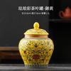 Bote de Té a Prueba de Humedad Color Esmalte Retro Transfronterizo Tarro Sellado de Cerámica Tarro de Almacenamiento Mediano de Gama Alta Regalo Logo Personalizado
