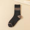 Calcetines para hombre calcetines de media caña otoño e invierno calcetines de felpa gruesos de rizo cálidos calcetines de moda a rayas medias de invierno Zhuji
