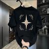 Camiseta Juvenil para Hombre de Amazon Más Vendida, Estampado de Flores Graffiti, Sencilla, Casual, Holgada, Cuello Redondo, Manga Corta, Impresión Digital 3D