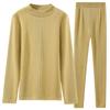 Venta de liquidación: Conjunto de Ropa Interior Térmica para Mujer con Forro de Felpa, Engrosado, Ajustado, Moldeador del Cuerpo, Conjunto de Otoño de Tops y Pantalones, Conjunto Térmico para Mujeres Mayores