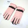 Luvas Quentes Femininas, Antiderrapantes, Espessadas e de Veludo no Inverno, Esqui de Inverno, Luvas de Ciclismo para Exterior à Prova de Vento e Impermeáveis