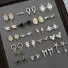 Acessórios Brilhantes de Zircônia para Nail Art em Dourado e Prata, Laço Luxuoso de Alta Qualidade Cravejado de Zircônia com Pingente de Pérola, Decoração de Diamante para Unhas