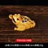 Sapo Dourado Criativo de Três Pernas com Diamantes Coloridos, Sapo Dourado Oco, Animal de Estimação de Chá para Sala de Estar, Presente de Abertura, Ornamentos de Animal de Estimação de Chá para Decoração de Casa