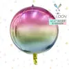 Globos de Película de Aluminio 4D de Venta Caliente Transfronterizos de 22 Pulgadas Forma Redonda Degradada Decoración de Cumpleaños de Adultos Fiesta Infantil