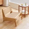 Sofá reclinable de ratán estilo nórdico para kangaroo Chandigarh, sofá perezoso individual para balcón, silla de sofá de madera maciza